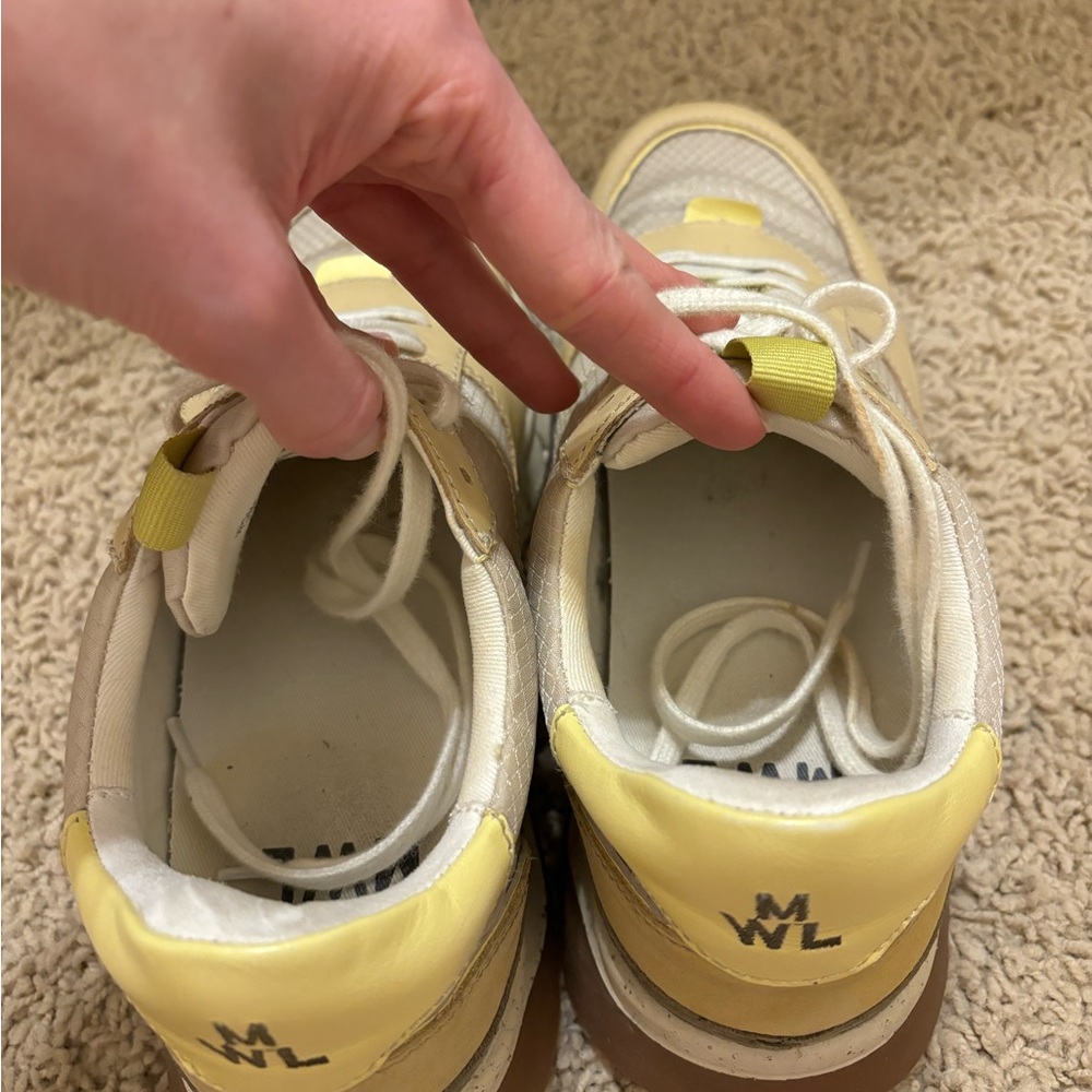 Madewell Kickoff Trainer Sneakers in Lemon Custard Multi - Picture 3 of 6
